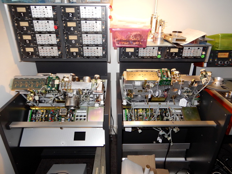 photo shows the 8 track and 2 track recorders side by side